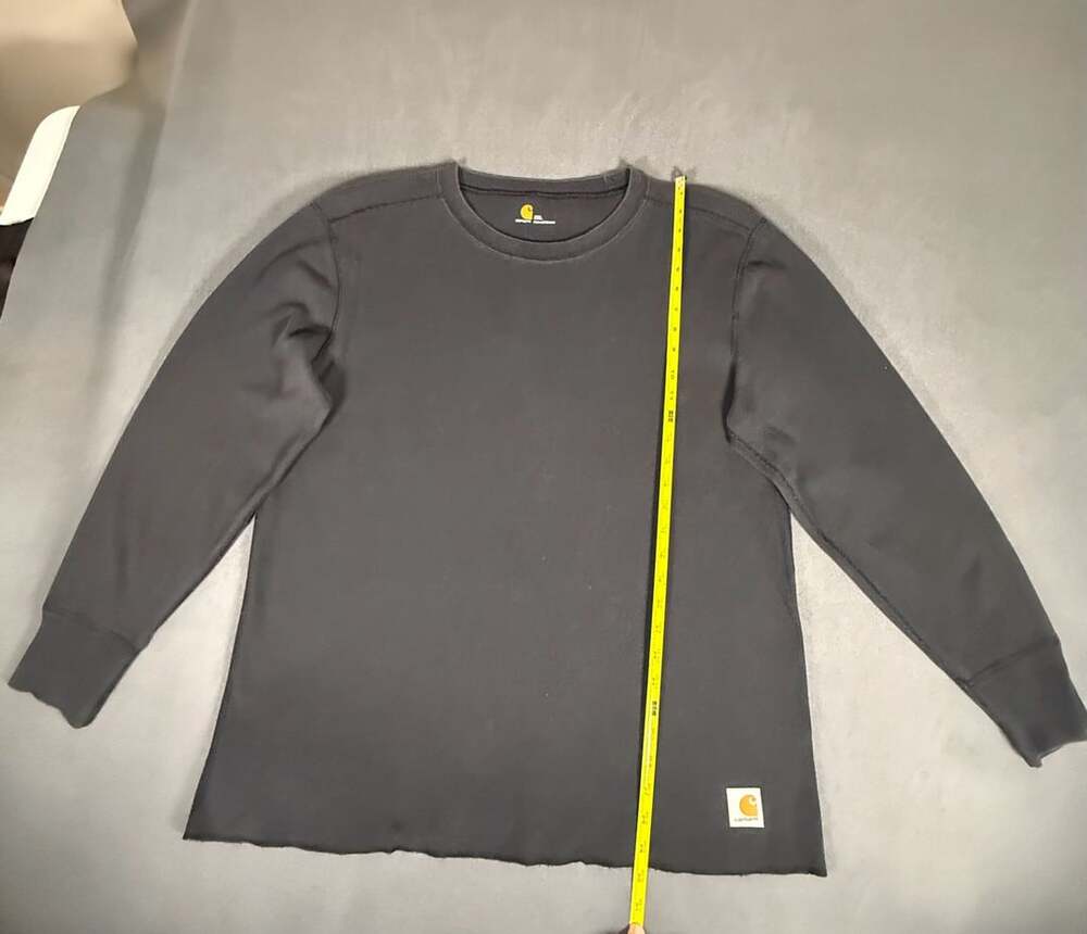 Carhartt Force Mens Shirt Black Long Sleeve Waffle Knit Thermal 2XL